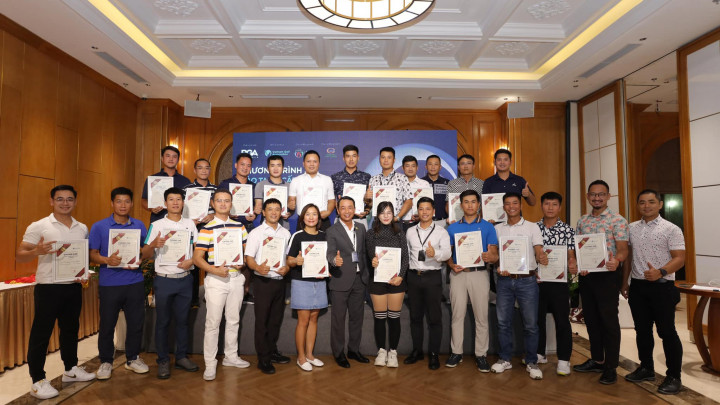 Hiệp hội golf Việt Nam hoàn thành khoá đào tạo cấp chứng chỉ huấn luyện viên golf thứ 5