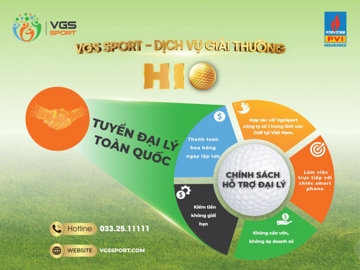 VGSSport Dịch vụ giải thưởng HIO - Tuyển Dụng Đại Lý Toàn Quốc