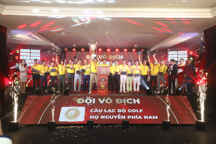CLB golf Họ Nguyễn phía Nam vô địch giải golf tranh cúp 16 CLB Dòng họ