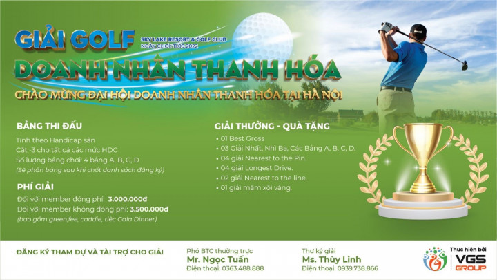 Chuẩn bị khởi tranh giải golf chào mừng Đại hội Hội Doanh nhân Thanh Hóa tại Hà Nội
