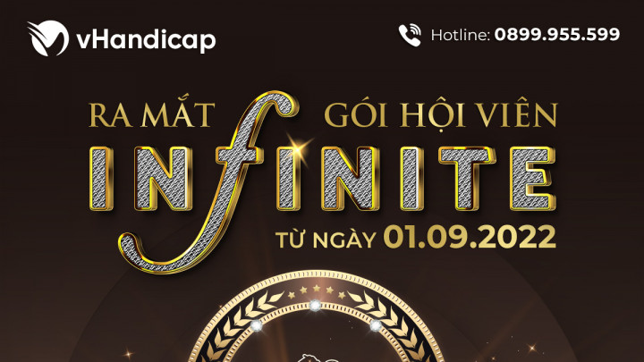 vHandicap thông báo ra mắt gói hội viên INFINITE từ ngày 01/09/2022