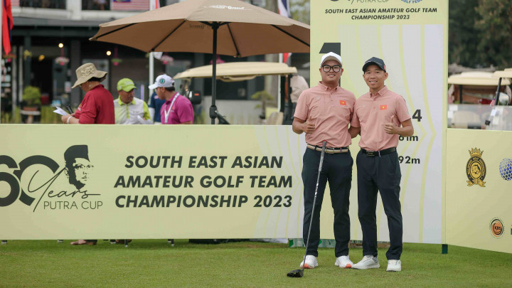 Nguyễn Nhất Long cùng tuyển Việt Nam áp đảo tại Giải golf Vô địch Nghiệp dư Đồng đội Đông Nam Á 2023