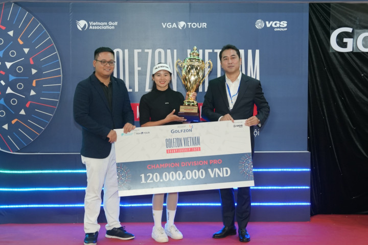 Hana Sùng Thị Xú thắng 120 triệu đồng sau chức vô địch ​​Golfzon Vietnam Championship 2023