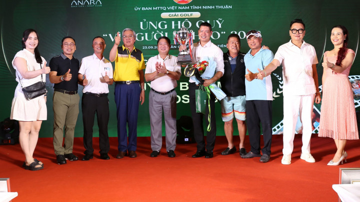 Diễn Viên Nguyễn Bình Minh Chủ tịch SG81 vô địch Giải Golf ủng hộ quỹ “Vì người nghèo” tỉnh Ninh Thuận năm 2023