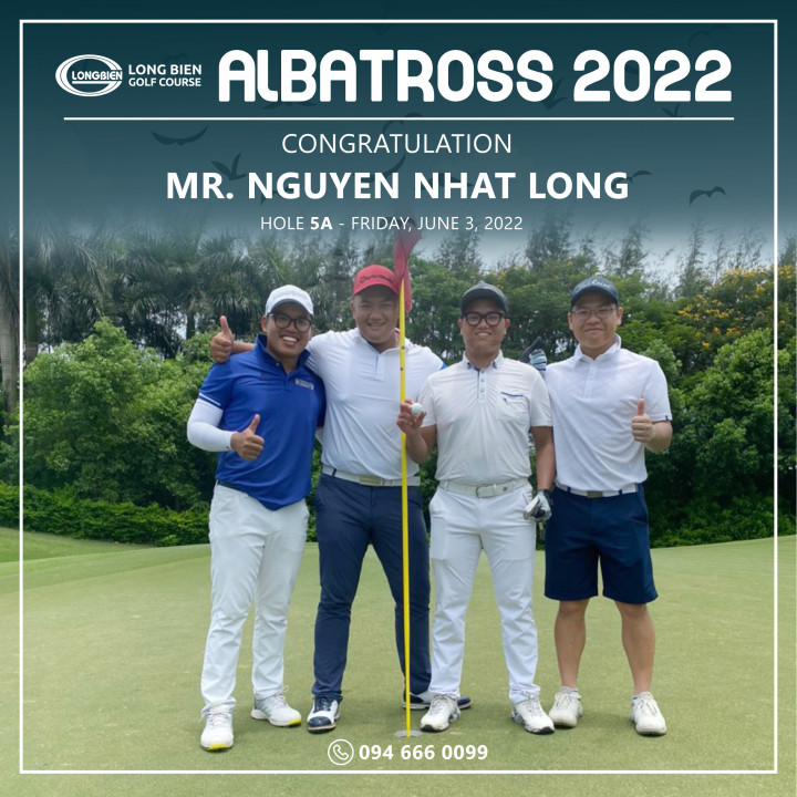 Nguyễn Nhất Long ghi Albatross tại sân golf Long Biên