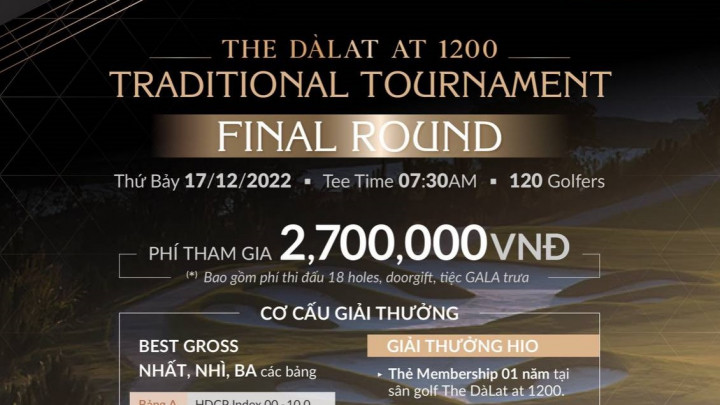 Nhận thưởng HIO lên đến 1 tỷ đồng khi tham gia Giải The DàLat at 1200 Traditional Golf Tournament