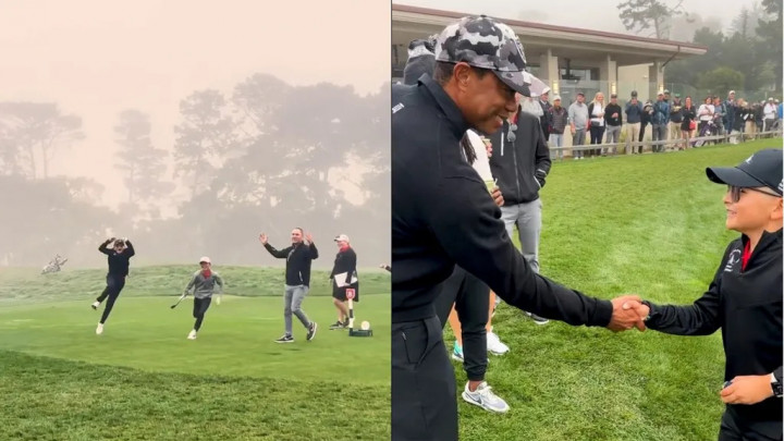 Golfer 11 tuổi ghi HIO trước sự chứng kiến của Tiger Woods