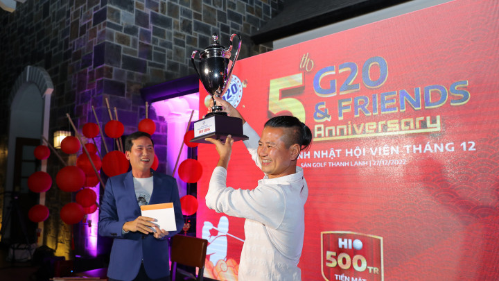 Bùi Mạnh Cường vô địch trong ngày CLB G20 mở chai rượu quý của Tổng thư ký Lê Hùng Nam