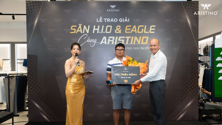 Aristino trao thưởng gần 1 tỷ đồng cho golfer trúng HIO & Eagle